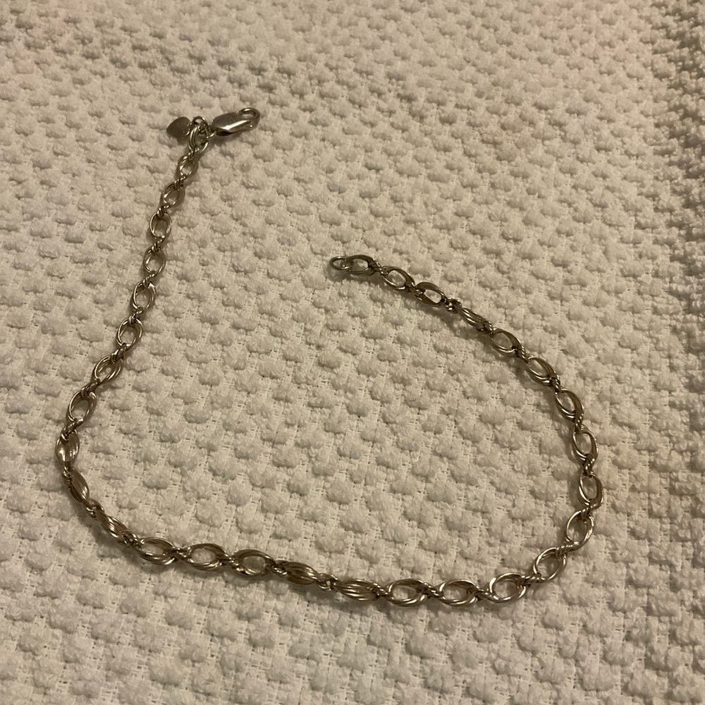 Sterling silver ankle bracelet